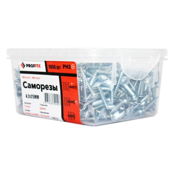 Саморез СММ 4.2х25 усилен. (TWN) (контейнер) (уп.600шт) Tech-Krep PRO/Zitar 146519