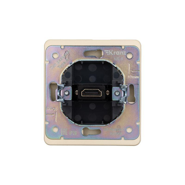 Розетка ROUND HDMI с/у шелк Kranz KR-78-0730-7
