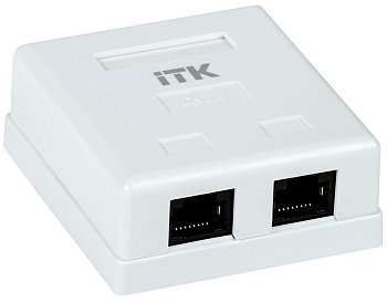 Розетка компьютерная 2-м ОП RJ45 кат.6 ITK CS2-1C6U-22