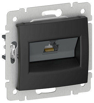 Розетка компьютерная RJ45 кат. 5Е UTP черн. матов. IEKVALENA IEK 6945371