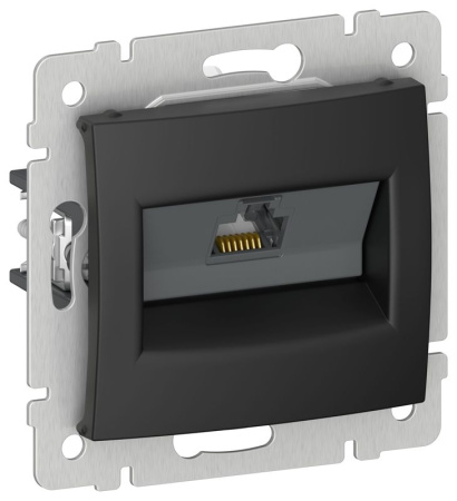 Розетка компьютерная RJ45 кат. 5Е UTP черн. матов. IEKVALENA IEK 6945371