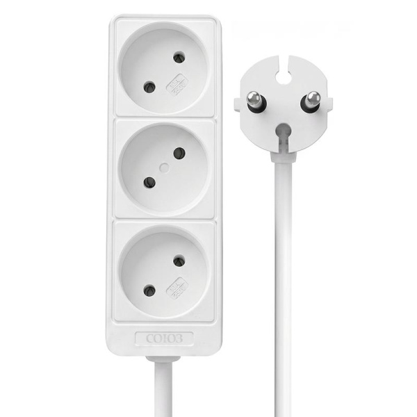 Удлинитель 3х10м без заземл. 10А IP20 2.2кВт ПВС Союз 481S-1310