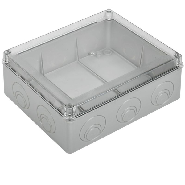Коробка распаячная ОП 240х195х90 IP55 КМ41276 прозр. крыш. IEK UKO10-240-195-090-K51-55