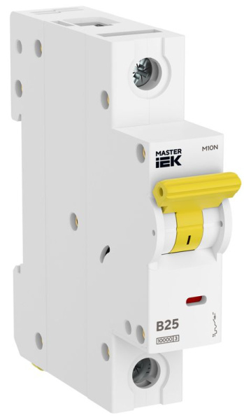 Выключатель автоматический M10N 1P B 25А MASTER IEK MI-M10N-1-B025