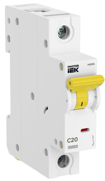 Выключатель автоматический M10N 1P C 20А MASTER IEK MI-M10N-1-C020