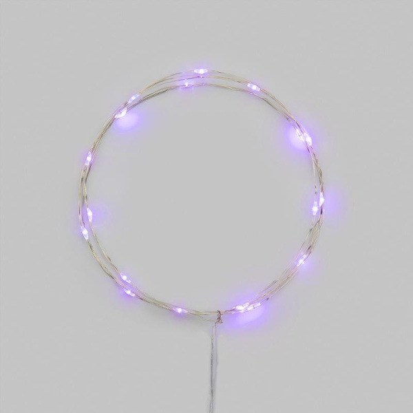 Гирлянда светодиодная Роса 2м 20 LED фиолет. IP20 2хАА (в комплект не входят) Neon-Night 302-057