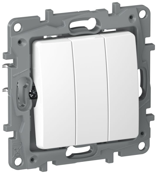 Выключатель 3-кл. 1п 1мод. IEKETIKA 10А IP20 сх05 10АХ бел. IEK 6722431