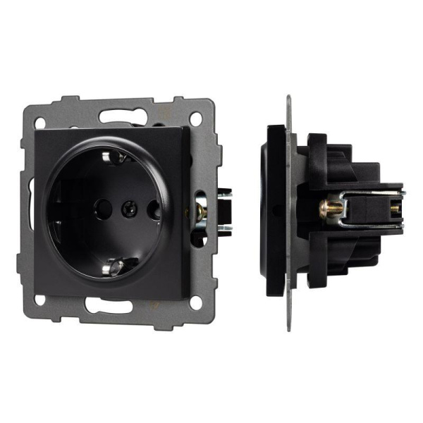 Механизм электрической розетки SCT-MEU1-PL-BK-V 250В 16А Arlight 049815