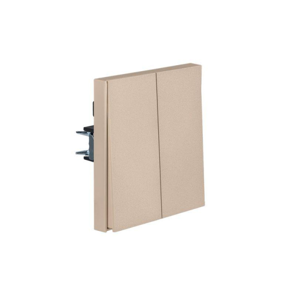 Выключатель STRONG 2 кл проходной (переключатель) 10А с/у шелк Kranz KR-78-0709-8