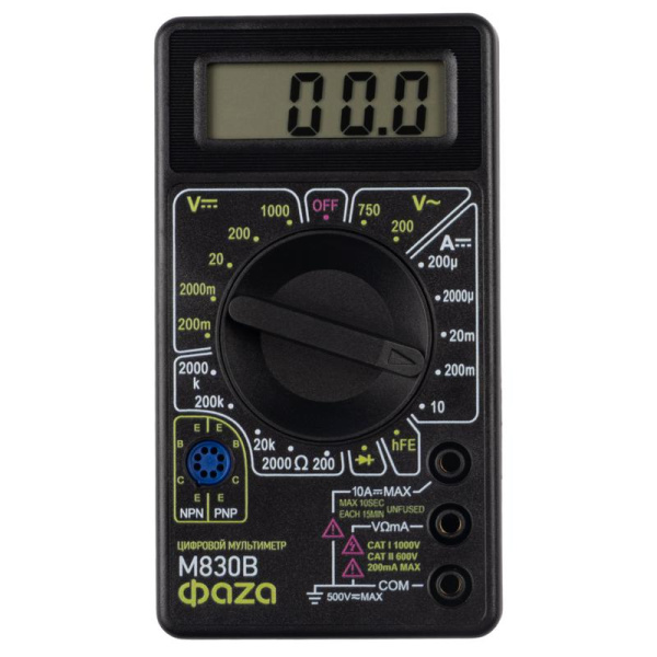 Мультиметр цифровой M830B ФАZА 5000377