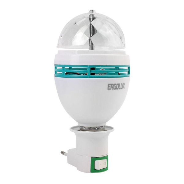 Лампа светодиодная DISCO 3Вт Е27 RGB 220-240В LED-A75DIS-3W-E27 Ergolux 14541