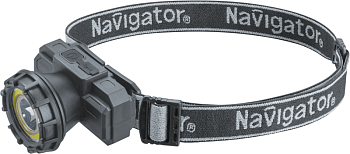 Фонарь аккумуляторный налобный 95 557 NPT-H42-ACCU 1LEDx1Вт 1COBx3Вт 5реж Li-ion 0.8А.ч NAVIGATOR 95557