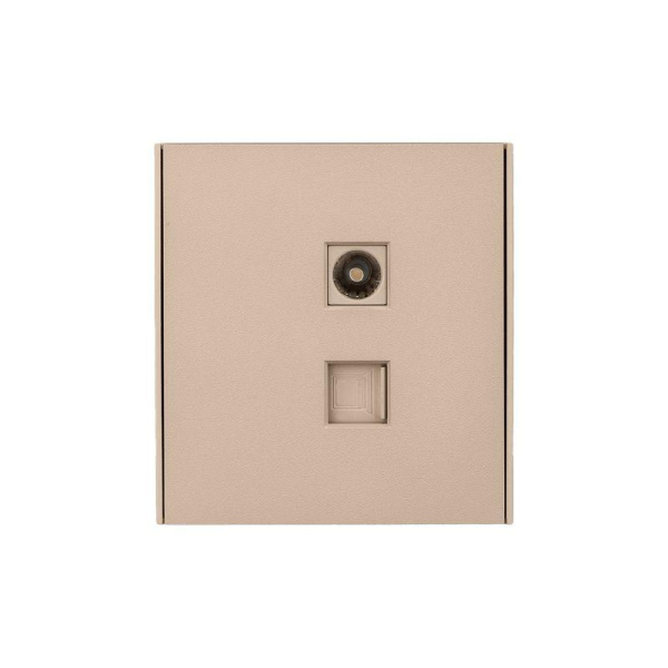 Розетка STRONG компьютерная RJ45 кат6+TV с/у шелк Kranz KR-78-0722-8