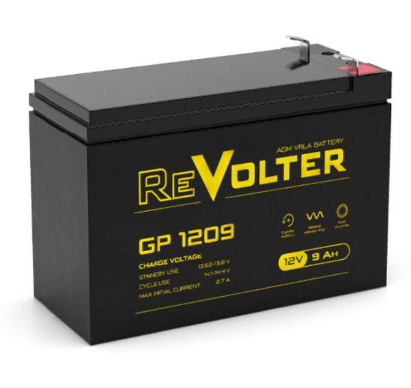 Аккумулятор 12В 9А.ч GP 1209 REVOLTER 4614040020016