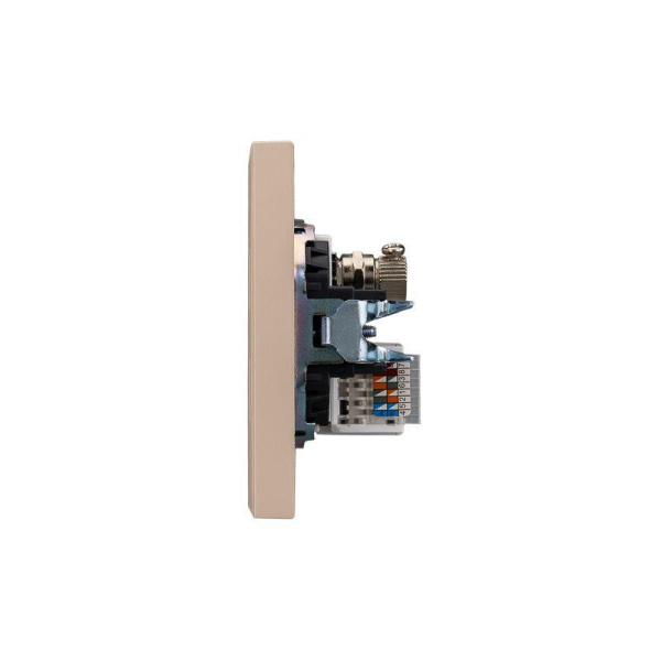 Розетка STRONG компьютерная RJ45 кат6+TV с/у шелк Kranz KR-78-0722-8