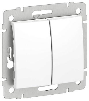 Переключатель IEKVALENA 2-кл сх6/2 IP44 10АХ б/к бел. IEK 6900981