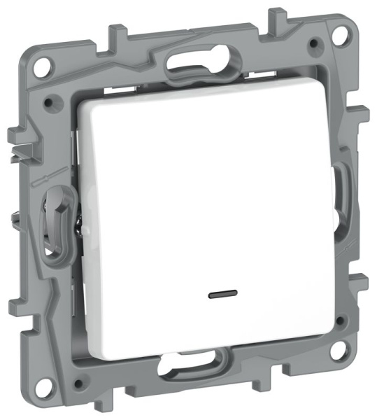 Переключатель 1-кл. подсв сх6L 10АХ б/к бел. IEKETIKA IEK 6722151