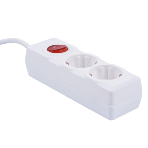Удлинитель 2х5м с заземл. 16А Ultra S-GCU2-5B WHITE бел. Uniel UL-00010012