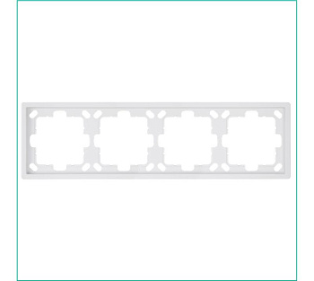 Рамка 4-м СП FD бел. матов. soft touch Jasmart FD1004PWM