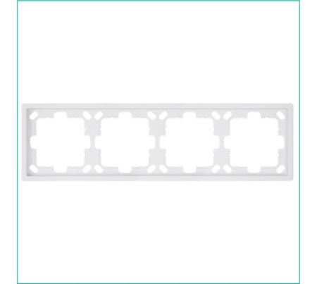 Рамка 4-м СП FD бел. матов. soft touch Jasmart FD1004PWM