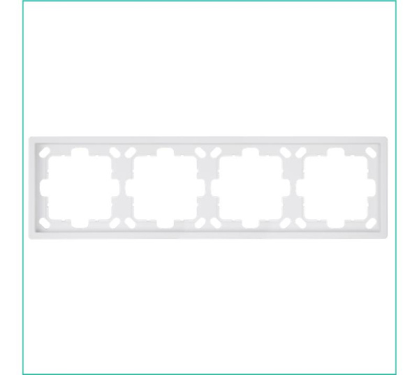 Рамка 4-м СП FD бел. матов. soft touch Jasmart FD1004PWM
