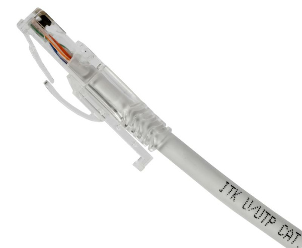 Патч-корд кат.6A UTP 2м standart лент. замок бел. ITK PC08-C6AUL-2M-SC-RL