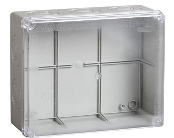 Коробка распаячная ОП 240х195х90 IP44 КМ41275 прозр. крыш. IEK UKO10-240-195-090-K51-44