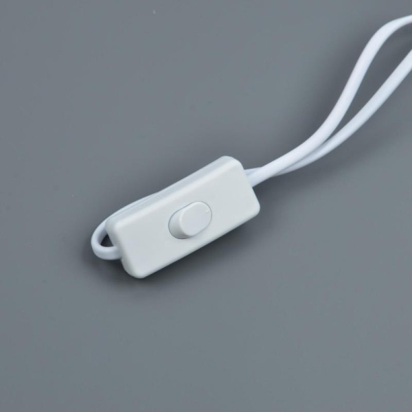 Провод UCX-PT2/L10-300/B WHITE 1 STICKER для подключения светильника ULI-P к сети 220В 300см 2 контакта с кнопкой включения бел. Uniel UL-00009802
