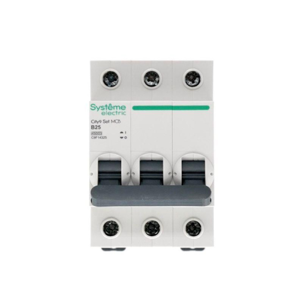 Выключатель автоматический модульный 3п B 25А 4.5кА City9 Set 400В SE C9F14325