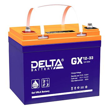 Аккумулятор 12В 33А.ч GX 12-33 Delta 4614010170012