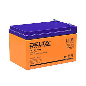 Аккумулятор UPS 12В 12А.ч HR 12-51 W Delta 4614010630006