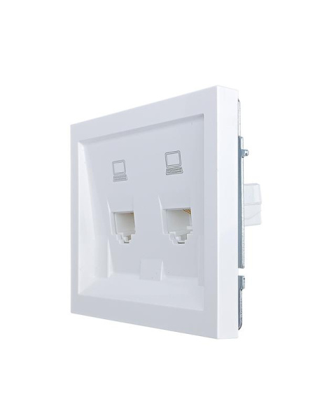 Розетка компьютерная 2-м СП ZIMA IP20 механизм бел. LEZARD 704-0288-141