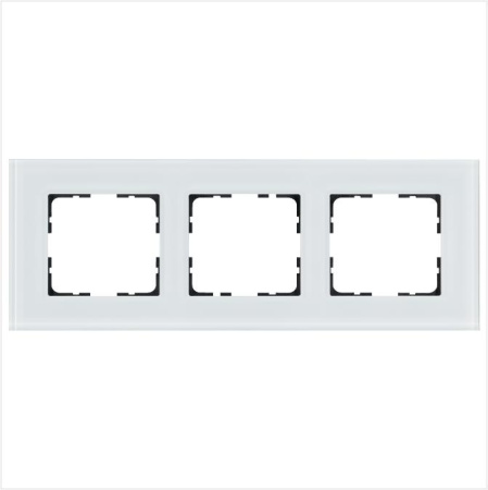 Рамка 3-м G-Glass стекло бел. White Glass Jasmart G1003GW
