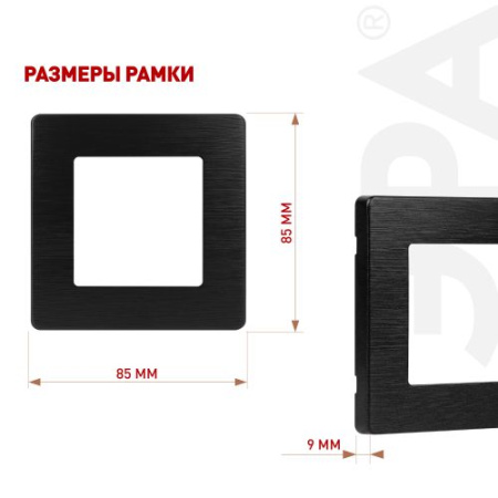 Рамка 1-м 12-5101-06 сатин черн. Эра Б0052504