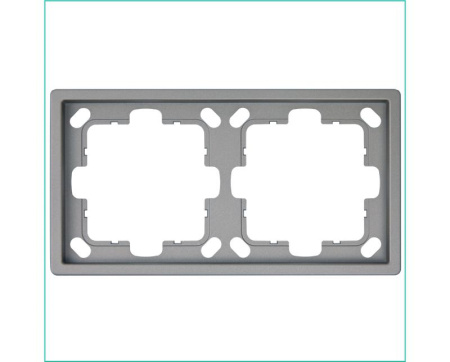 Рамка 2-м СП FD никель Jasmart FD1002NI
