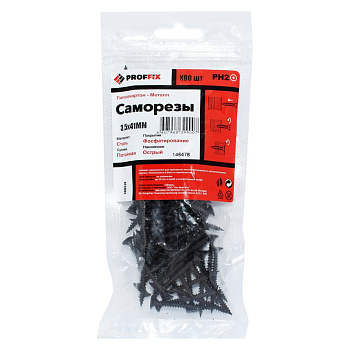 Саморез усиленный гипсокартон-металл 3.5х41 (TWN) (пакет) (уп.90шт) Tech-Krep PRO/Zitar 146478