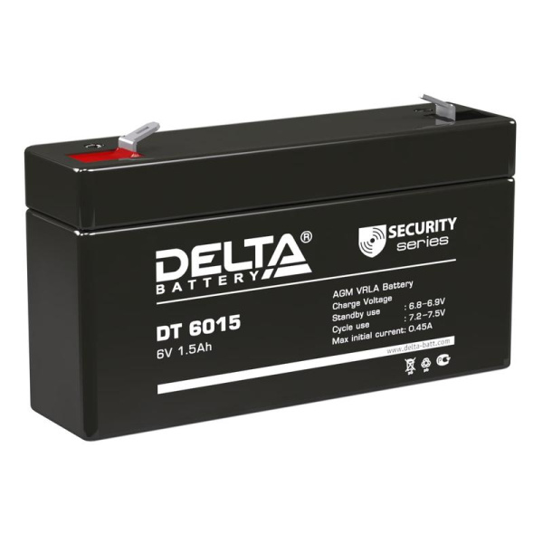 Аккумулятор ОПС 6В 1.5А.ч DT 6015 Delta 4614010040028