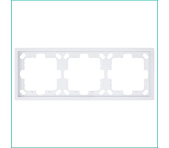 Рамка 3-м СП FD бел. глянцевый Jasmart FD1003W