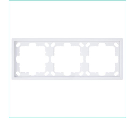 Рамка 3-м СП FD бел. глянцевый Jasmart FD1003W