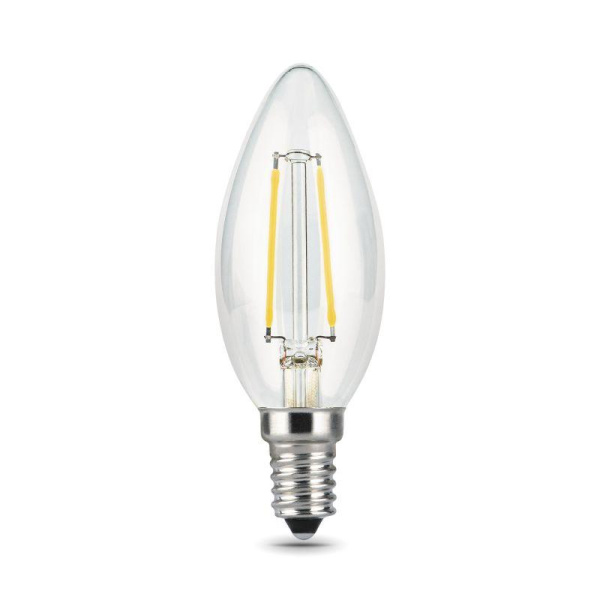 Лампа светодиодная филаментная Black Filament 11Вт свеча 2700К тепл. бел. E14 810лм GAUSS 103801111