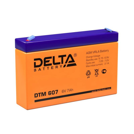 Аккумулятор UPS 6В 7А.ч DTM 607 Delta 4614010050017