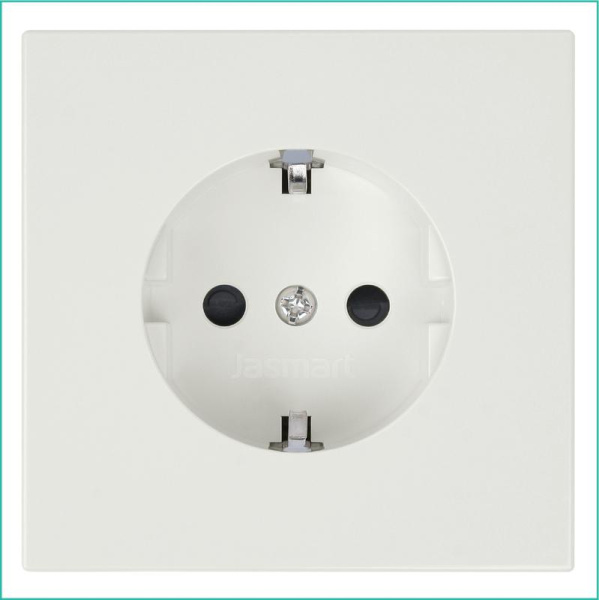 Розетка 1-м СП FD Shuko 16А IP20 с заземл. защ. шторки механизм сахара Jasmart FD5501SH