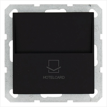 Выключатель карточный 10А IP20 отельный механизм черн. матовый soft touch Jasmart G6209PB