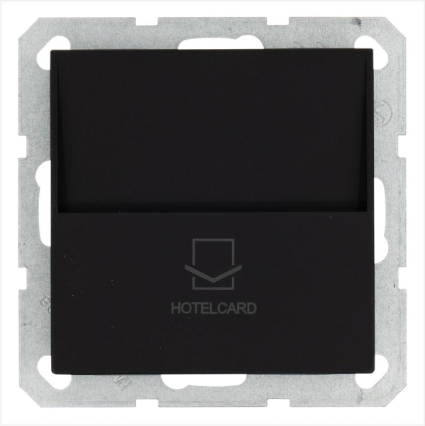 Выключатель карточный 10А IP20 отельный механизм черн. матовый soft touch Jasmart G6209PB