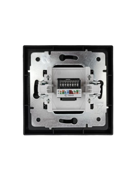 Розетка компьютерная 1-м СП ZIMA IP20 механизм черн. бархат LEZARD 704-4288-140