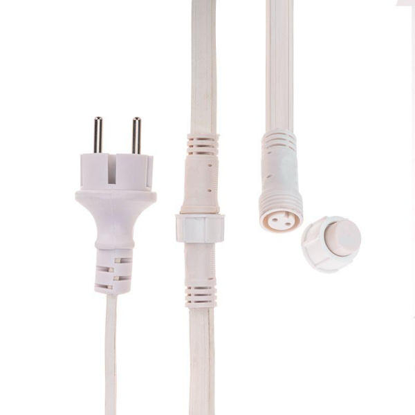 Гирлянда светодиодная "LED Galaxy Bulb String" 10м 6х30LED тепл. бел. 25Вт IP65 провод каучук бел. Neon-Night 331-306