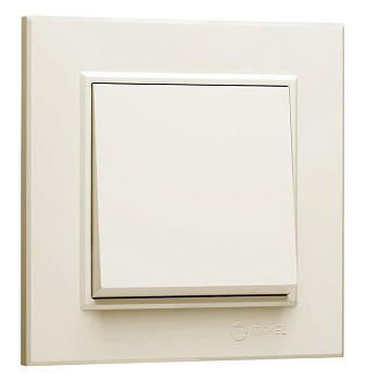 Переключатель проходной 1-кл. СП Karea 10А IP20 крем. Makel 56010020