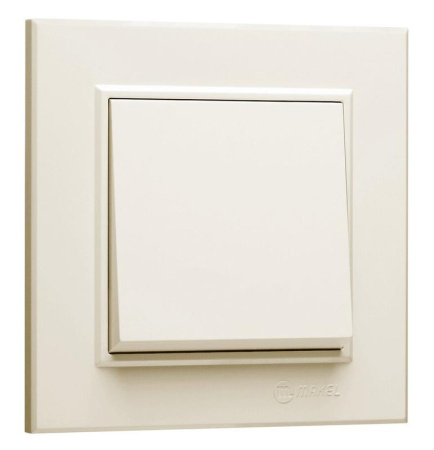 Переключатель проходной 1-кл. СП Karea 10А IP20 крем. Makel 56010020