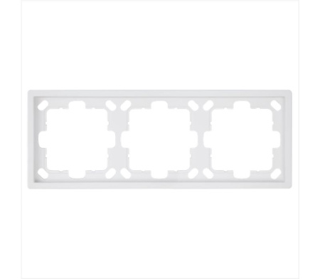 Рамка 3-м СП FD бел. матов. soft touch Jasmart FD1003PWM