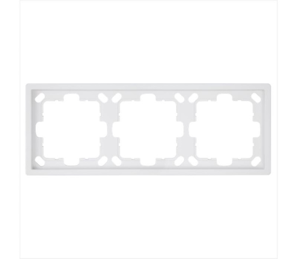 Рамка 3-м СП FD бел. матов. soft touch Jasmart FD1003PWM